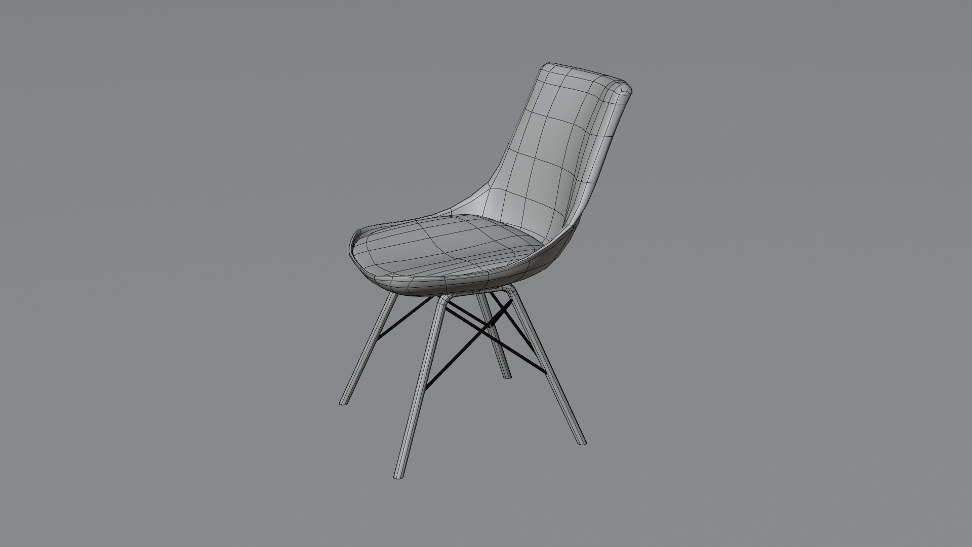 Leather Office Chair Low-poly 3D model_5