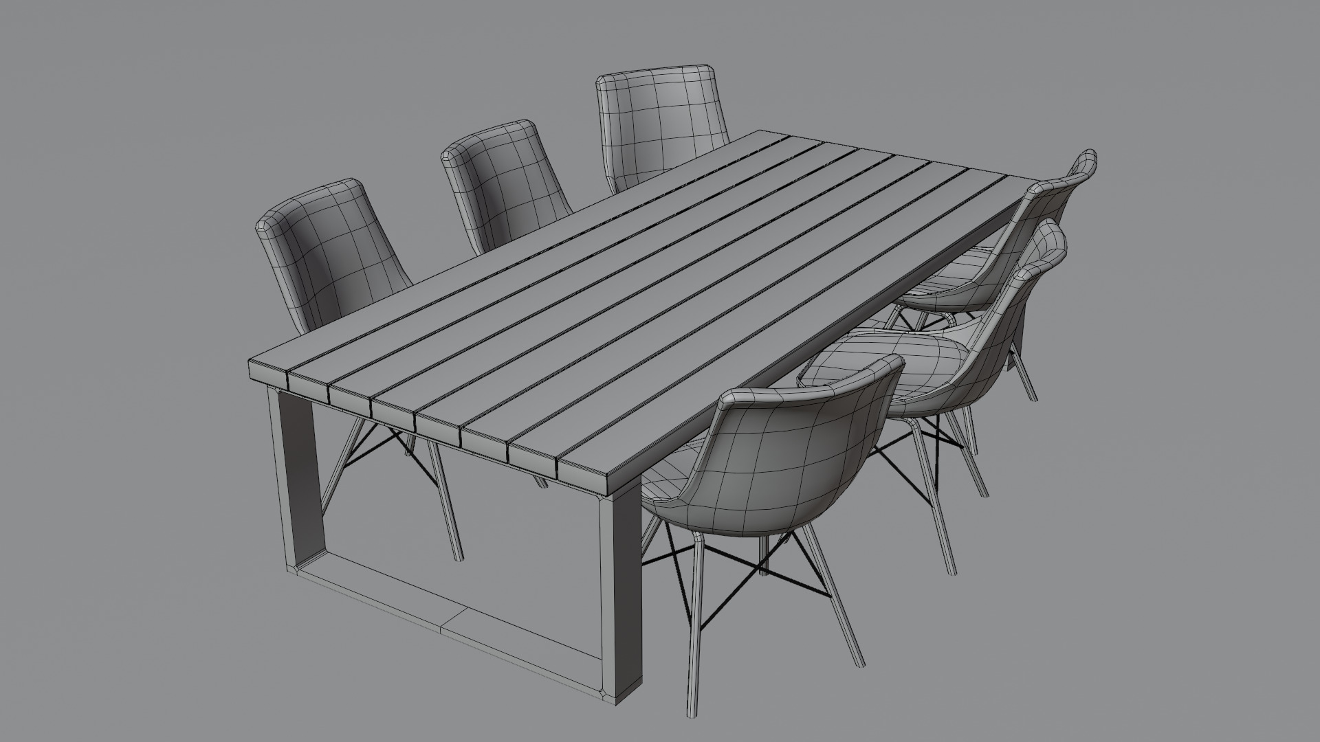 Leather Office Chair Low-poly 3D model_17