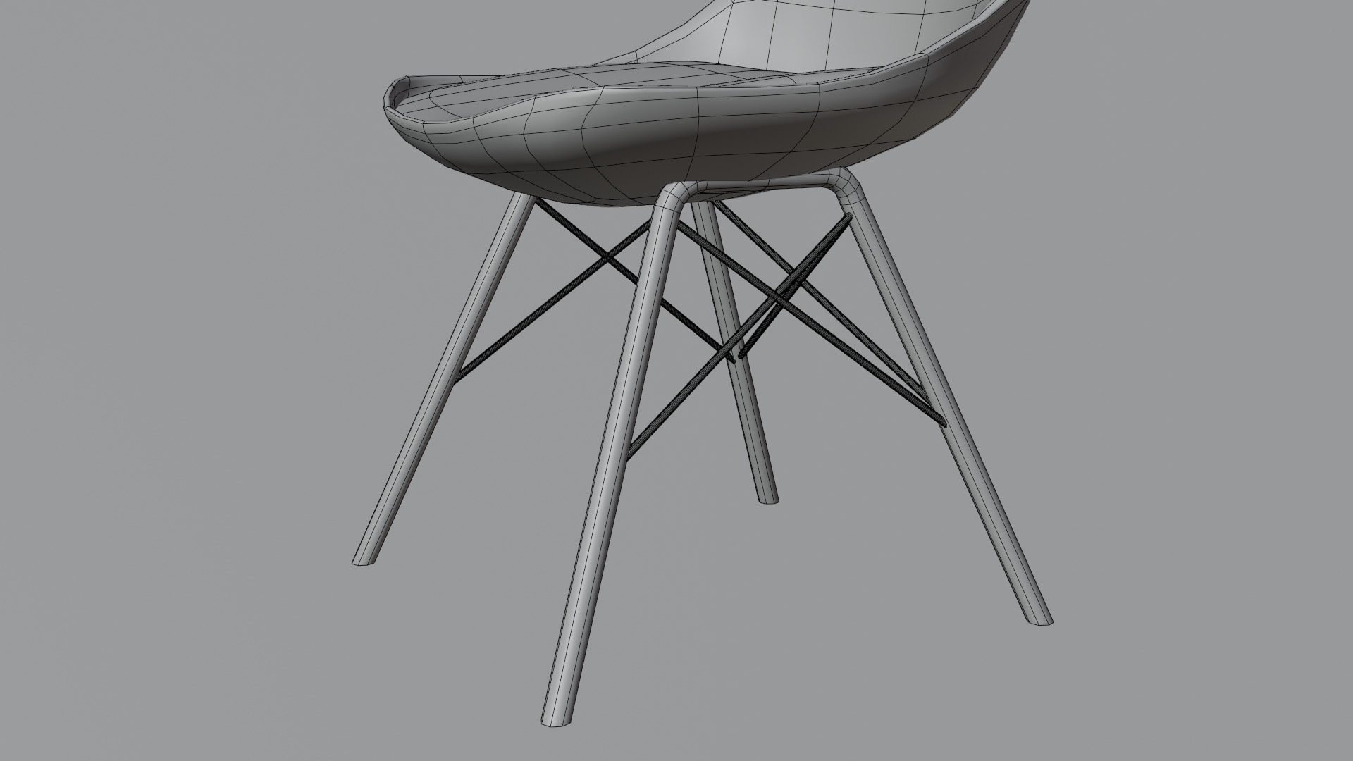 Leather Office Chair Low-poly 3D model_11