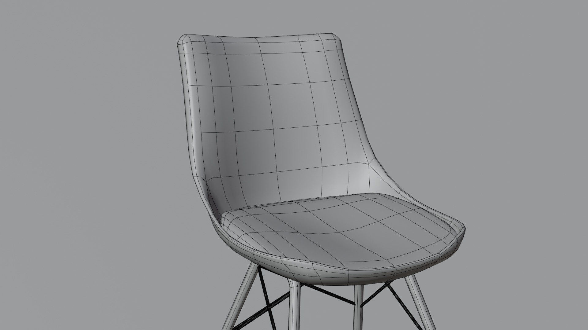Leather Office Chair Low-poly 3D model_9
