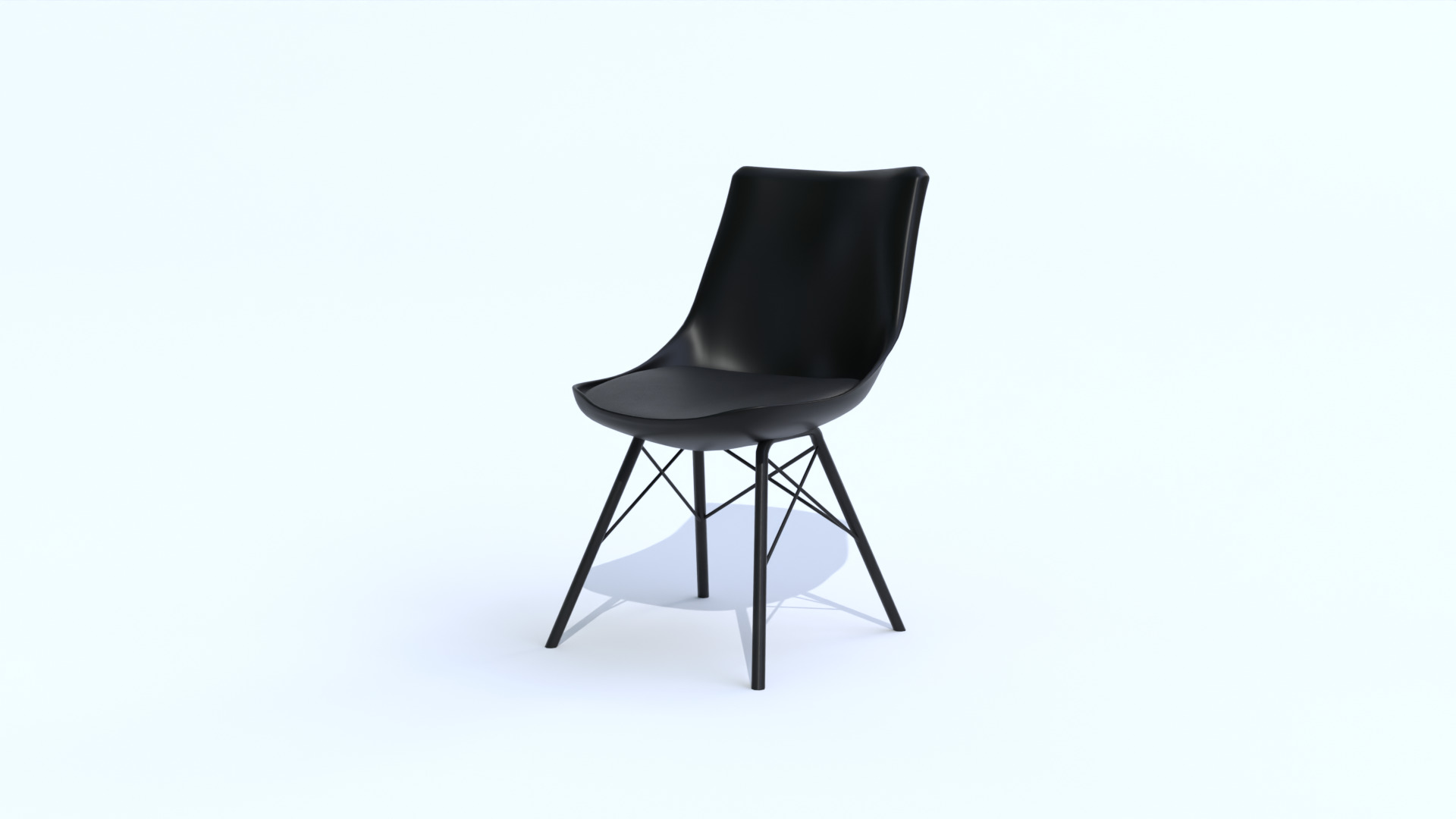 Leather Office Chair Low-poly 3D model_6