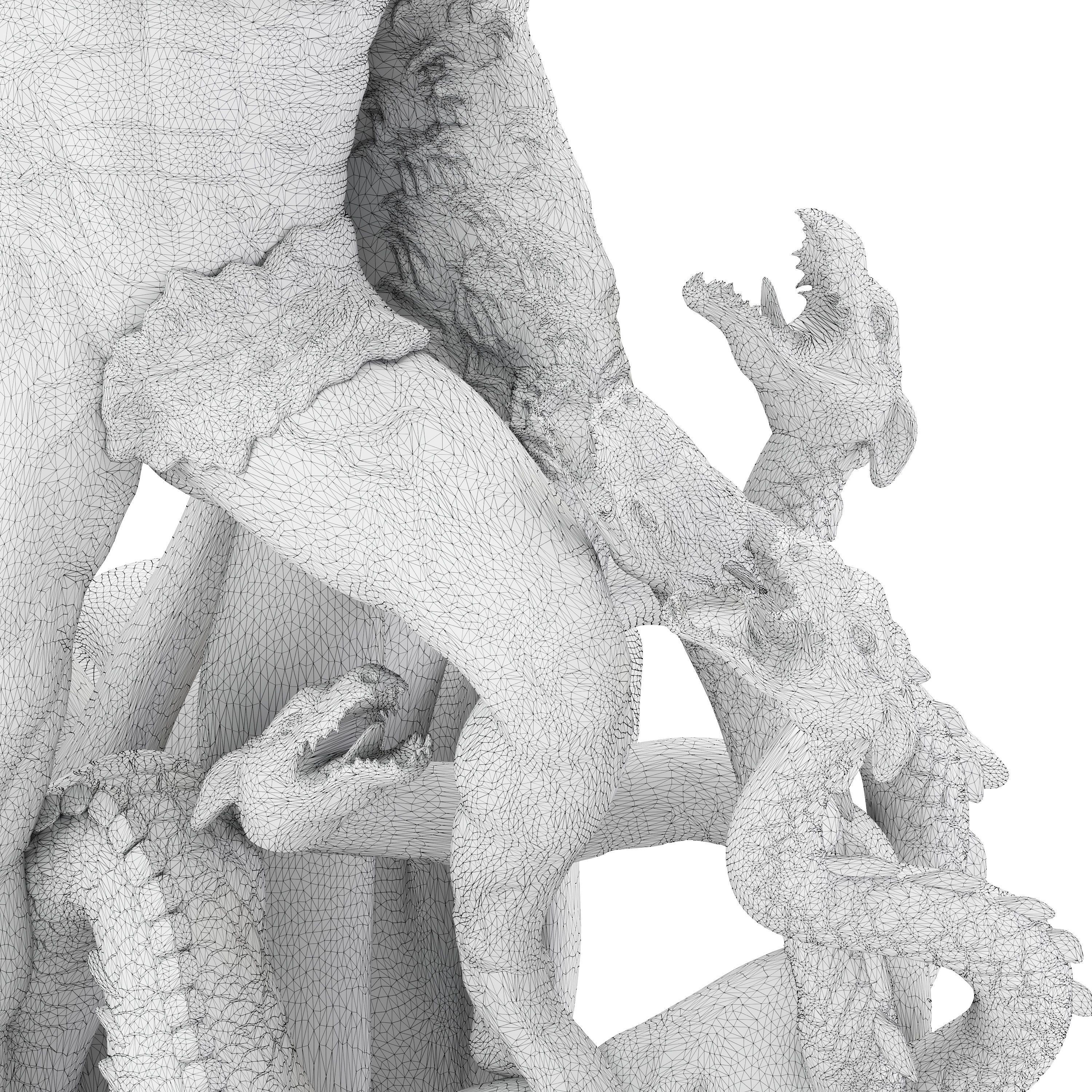 Sculpture of Farnese Hercules 3D Model 3D model_38