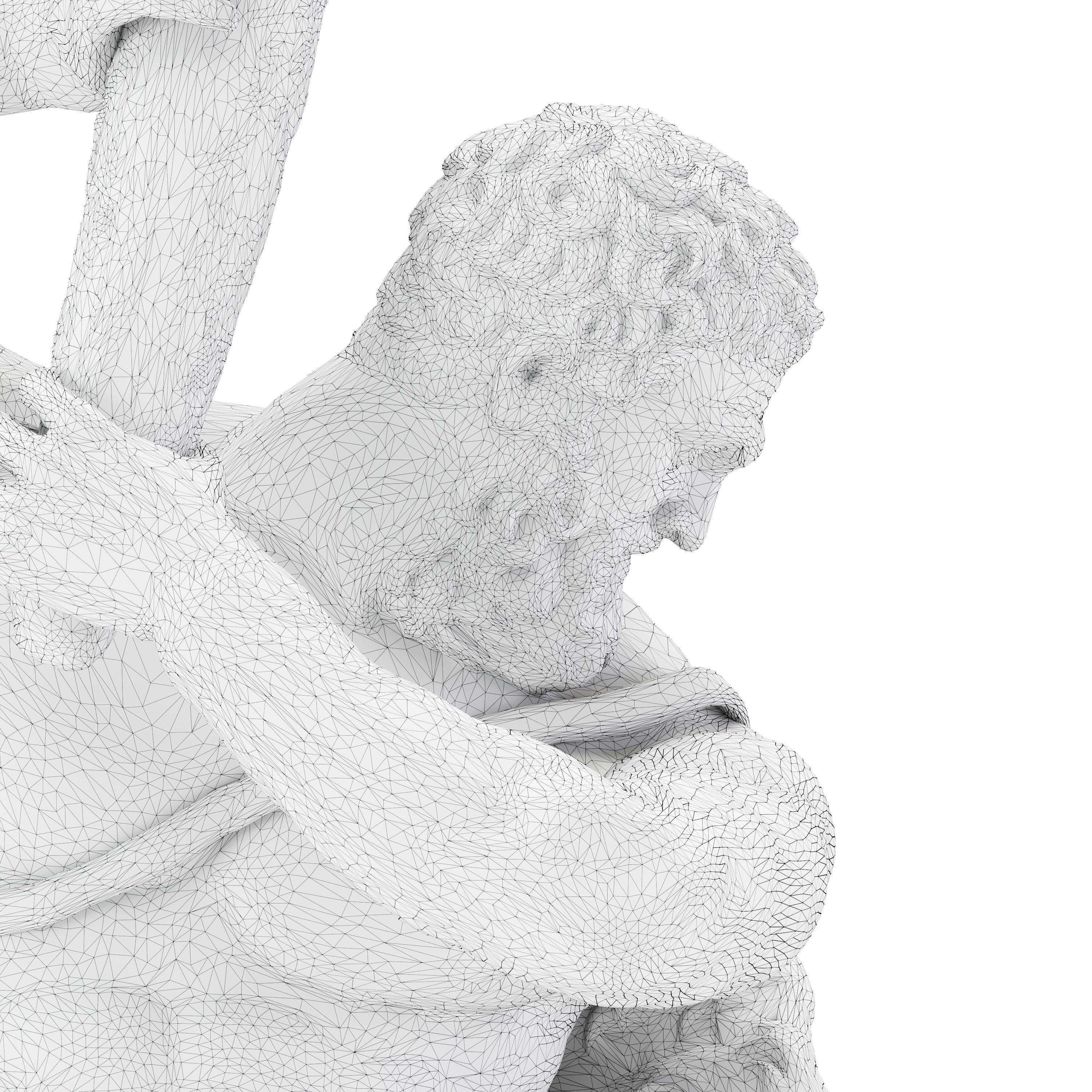 Sculpture of Farnese Hercules 3D Model 3D model_36