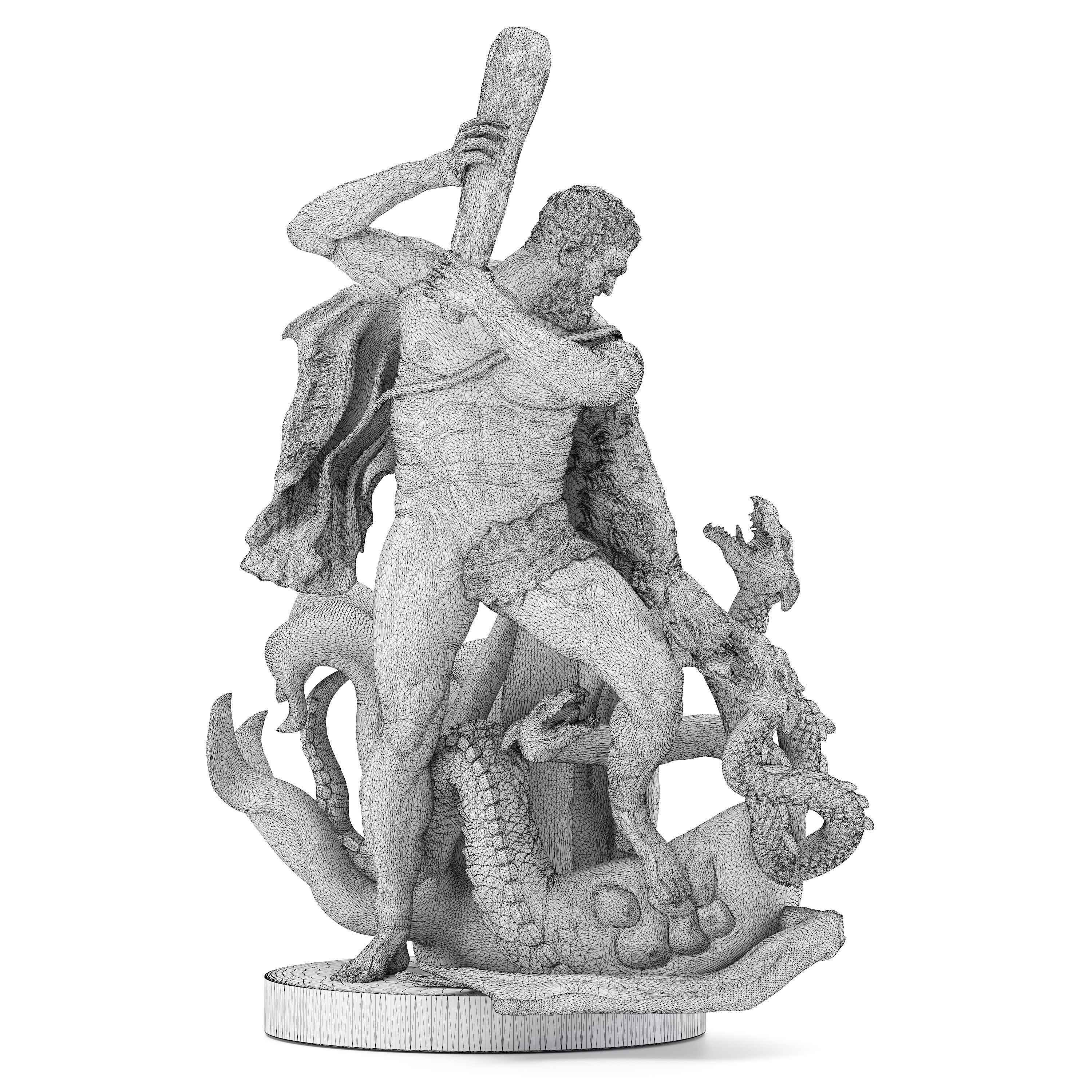 Sculpture of Farnese Hercules 3D Model 3D model_34