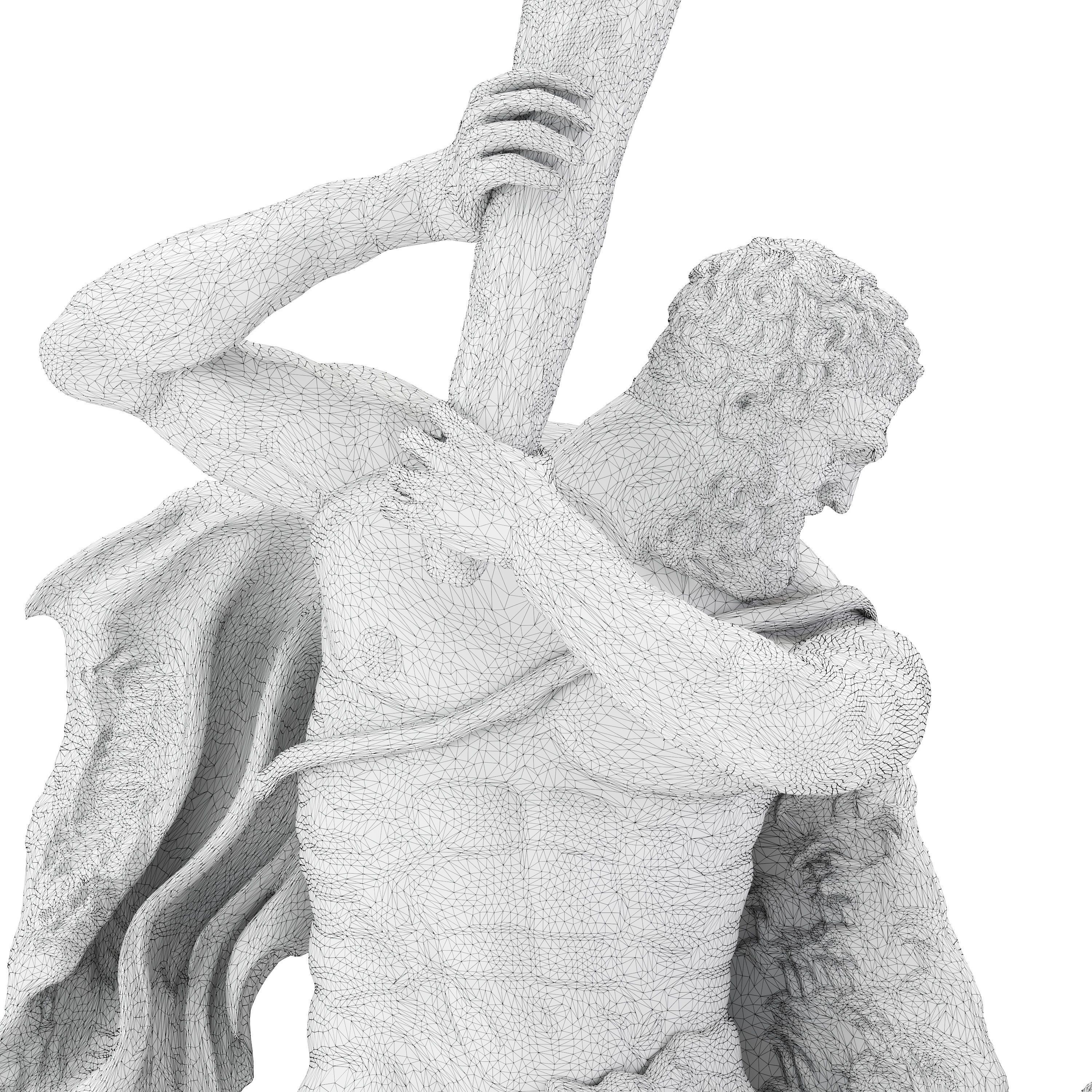 Sculpture of Farnese Hercules 3D Model 3D model_35