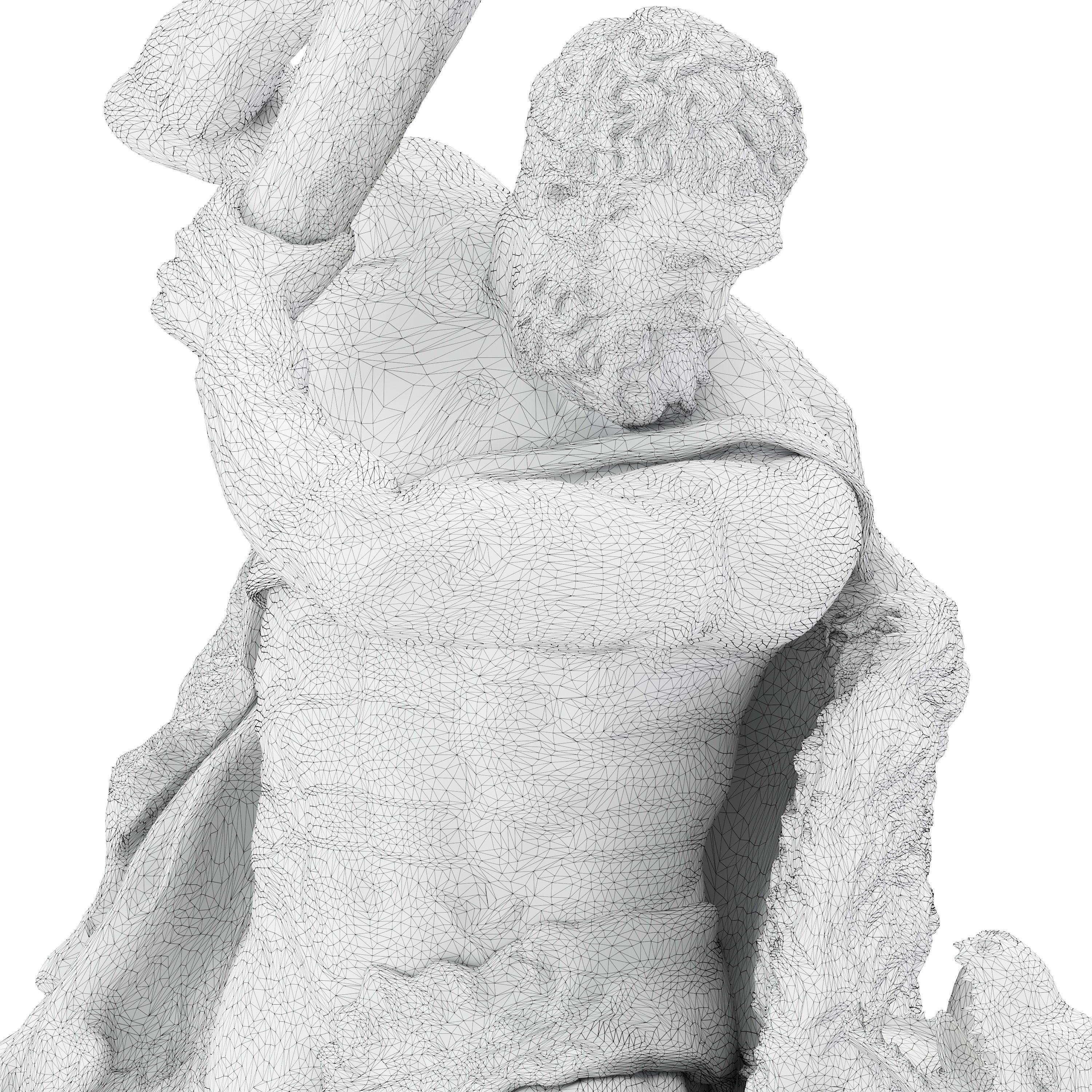 Sculpture of Farnese Hercules 3D Model 3D model_40