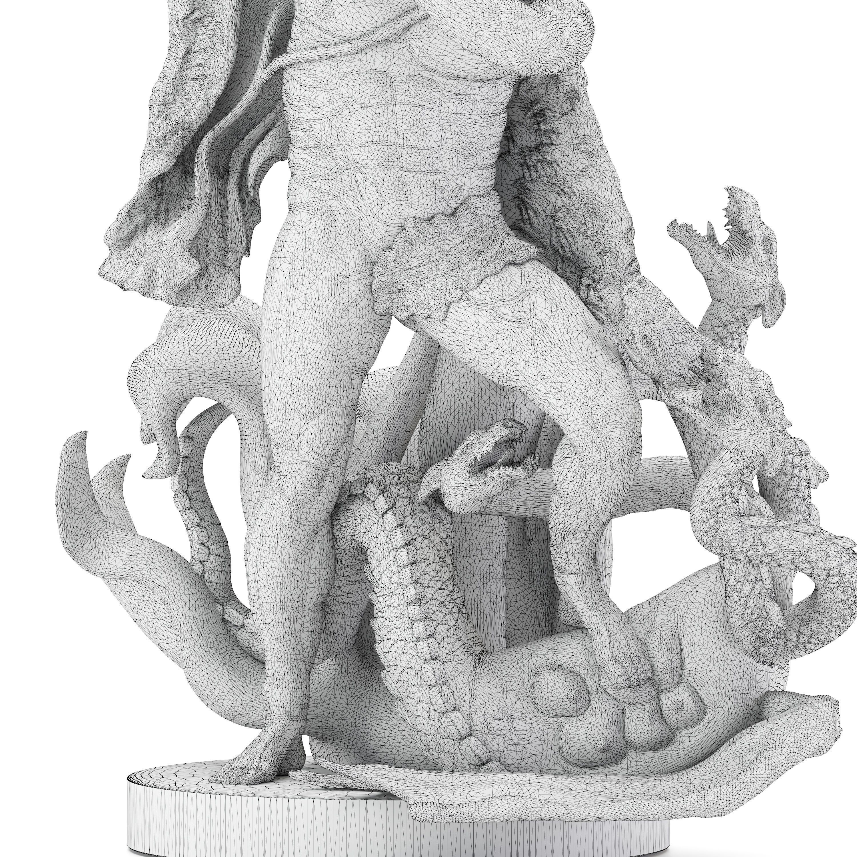 Sculpture of Farnese Hercules 3D Model 3D model_37