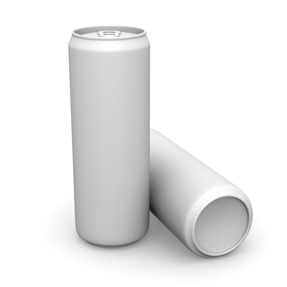 Drinks Can - 355ml Slim Low-poly 3D model_2