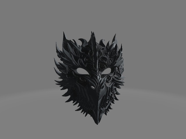 Gothic Dragon Wearable Mask 3D print model_1