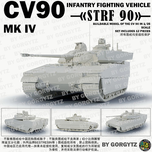 CV90 MkIV  Strf 90 3D print model