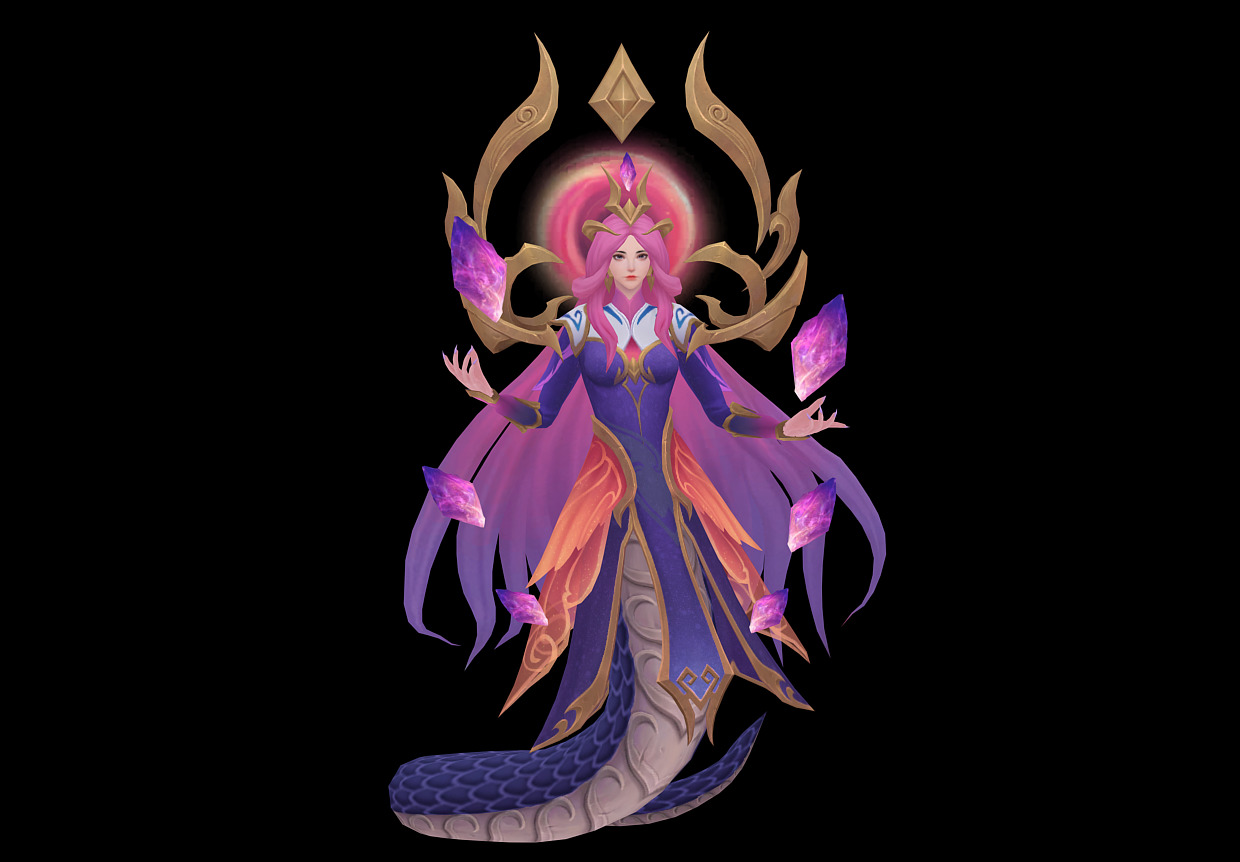 Alyssa Low-poly 3D model_6