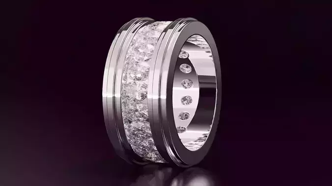 Channel Set Oval Eternity Ring N05 2856CT EU54 3D print model