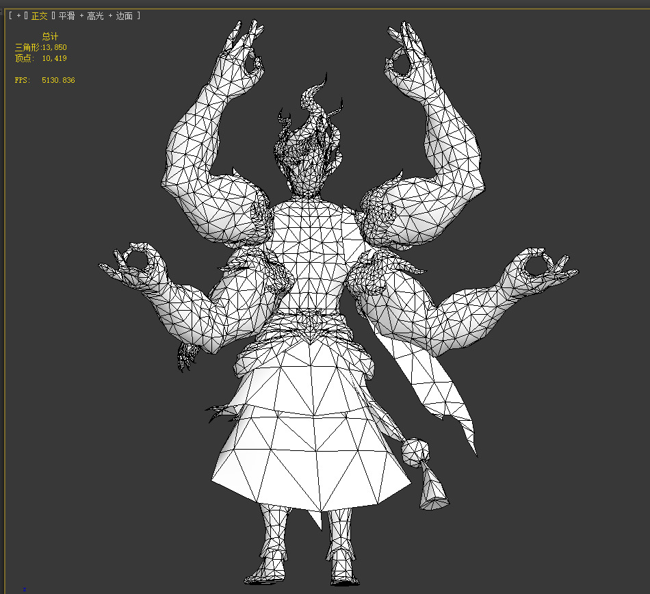 asura Low-poly 3D model_16