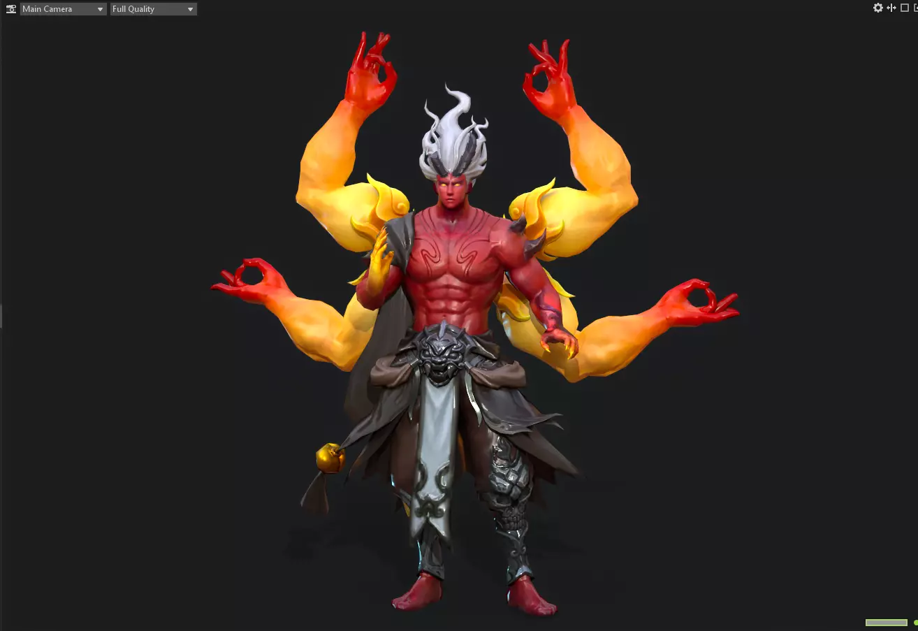 asura Low-poly 3D model_0