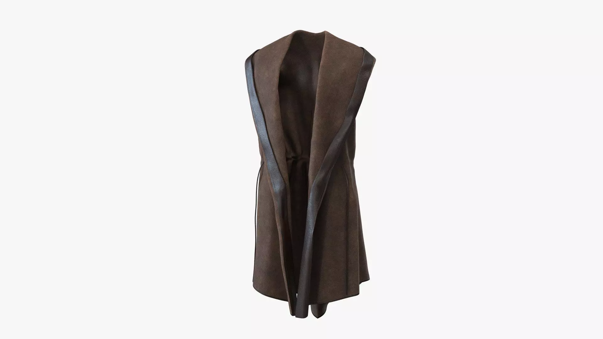 Vest Cloak with Hood Low-poly 3D model