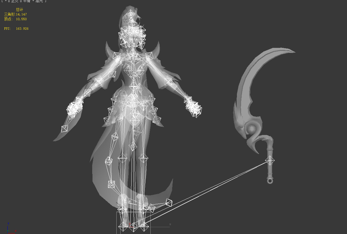 female assassin Low-poly 3D model_14