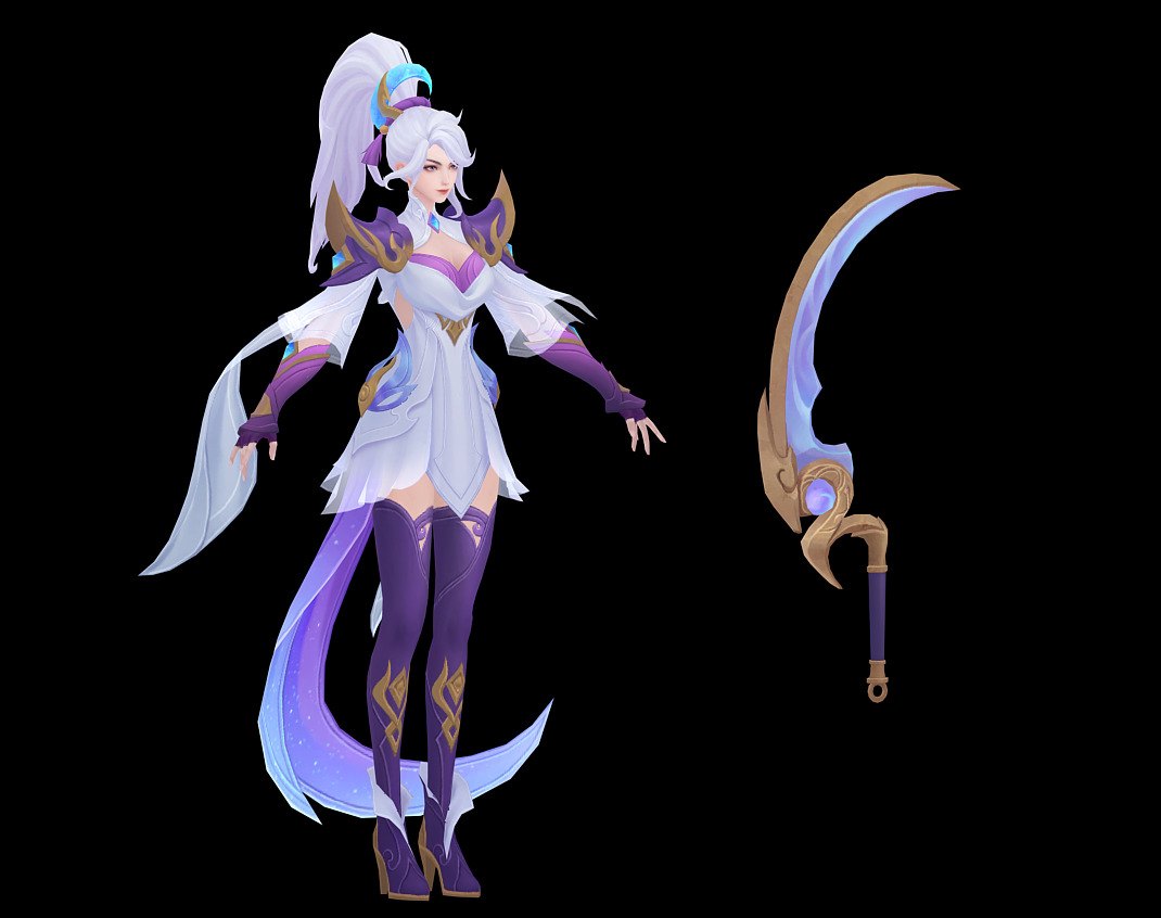 female assassin Low-poly 3D model_13