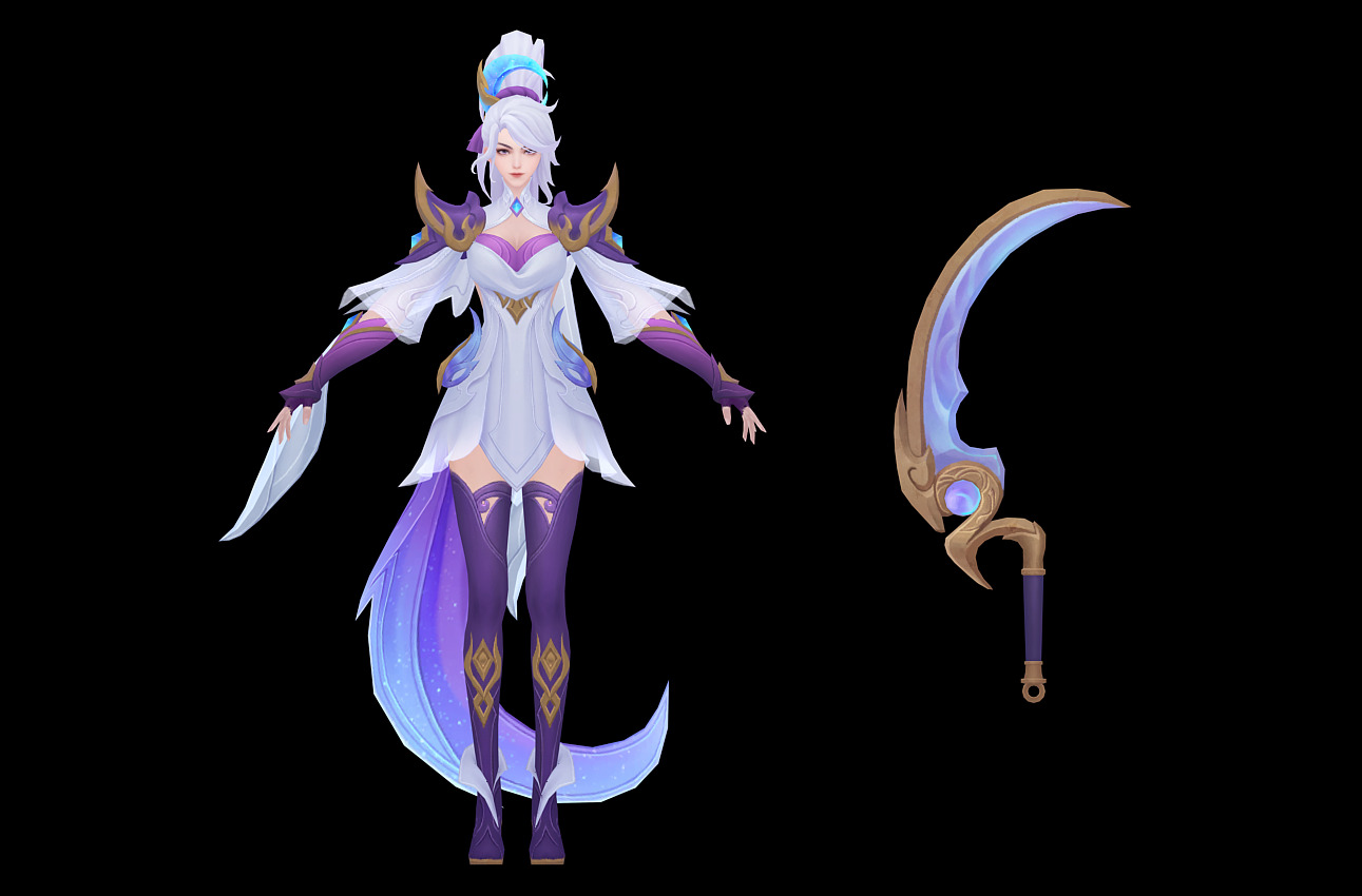 female assassin Low-poly 3D model_11