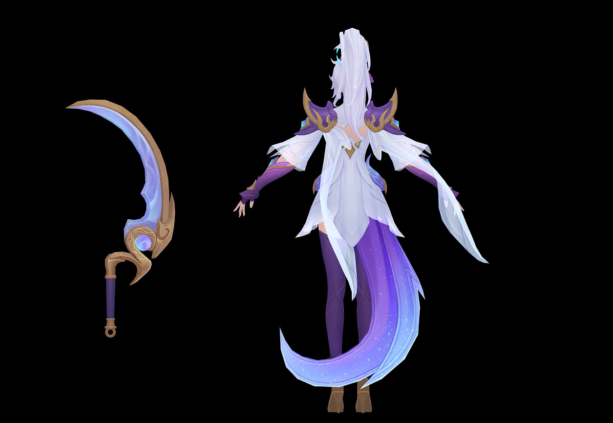 female assassin Low-poly 3D model_12