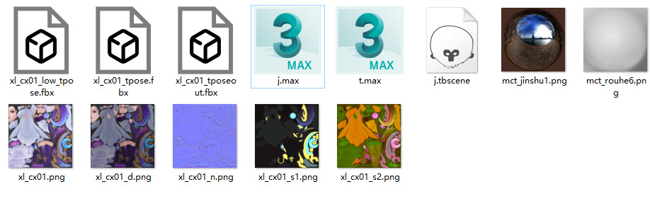 female assassin Low-poly 3D model_21