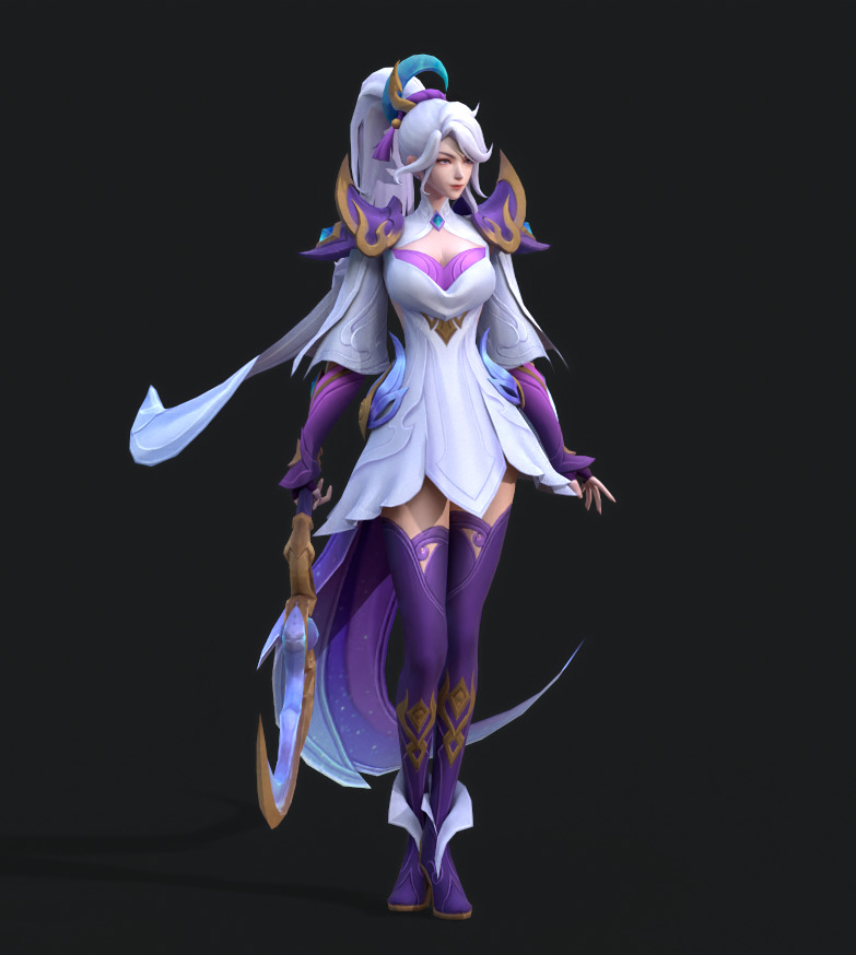 female assassin Low-poly 3D model_17