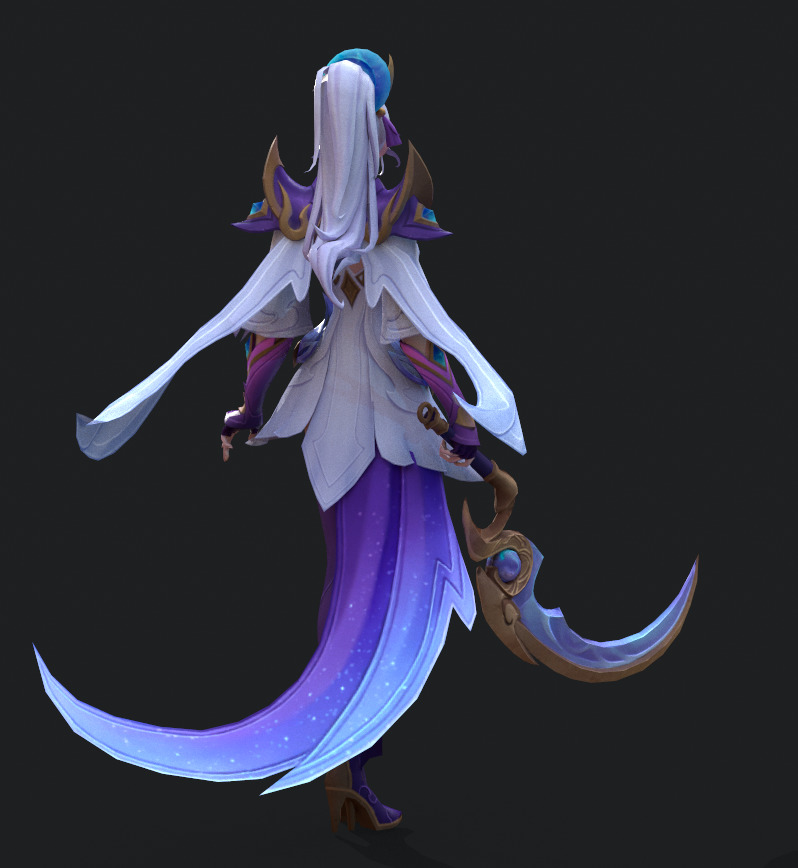 female assassin Low-poly 3D model_18