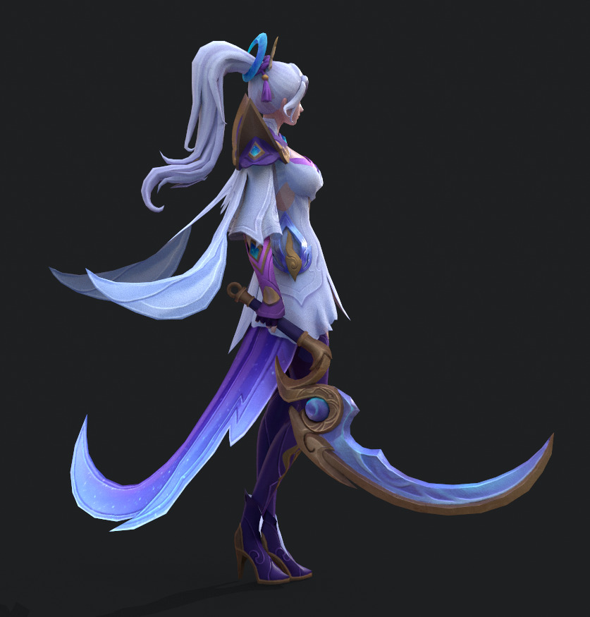 female assassin Low-poly 3D model_20