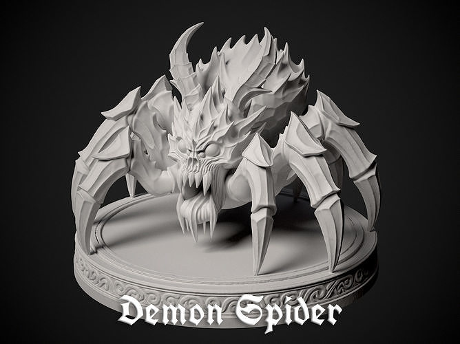 Miniature of a Demon Spider - 3d print model 3D print model