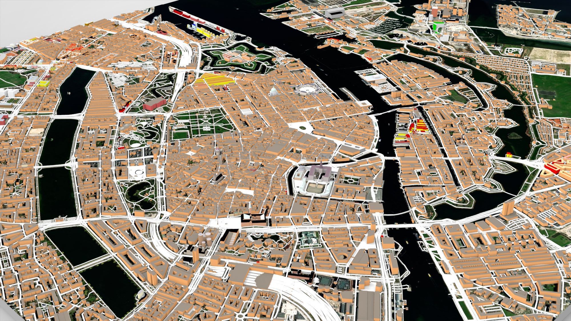 Cityscape Copenhagen Denmark 3D model_8