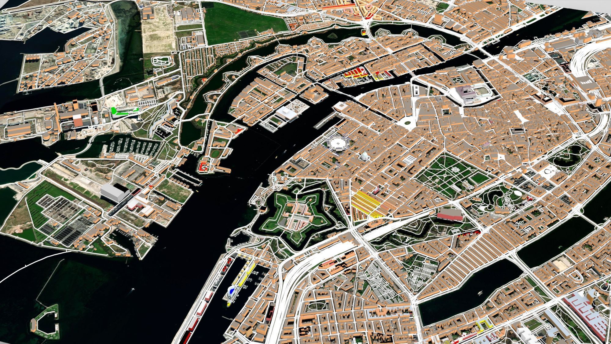 Cityscape Copenhagen Denmark 3D model_7