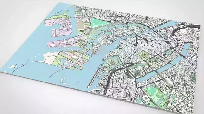 Cityscape Copenhagen Denmark 3D model