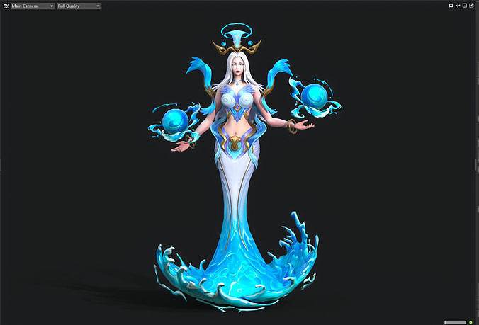 Poseidon Low-poly 3D model