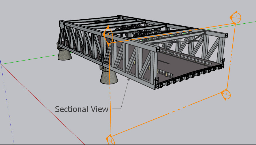 Steel Truss Bridge for Games and Rendering  OBJ FBX STL SKP Low-poly 3D model_5