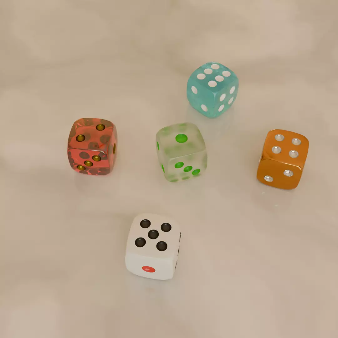 Dice Set 3D model