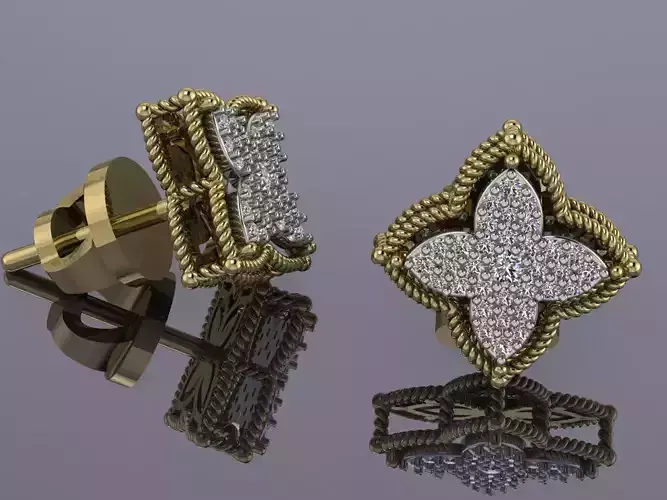 RB Coin Earrings Jewelry Gold MK-088 3D print model