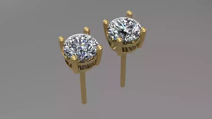 Diamond jewelry earring Coloured Classic E05 3D print model 3D print model