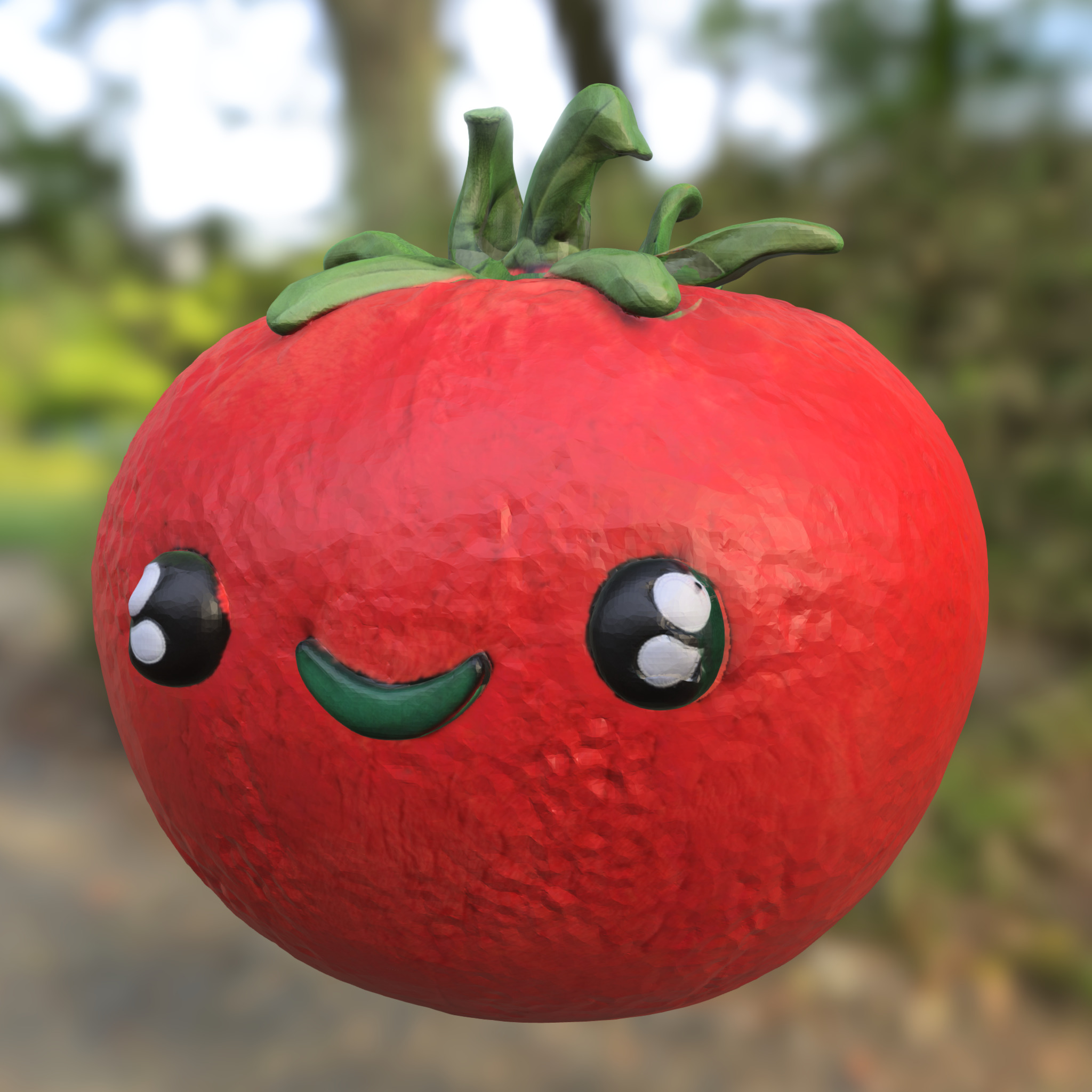 Kawaii Tomato 3D model_1