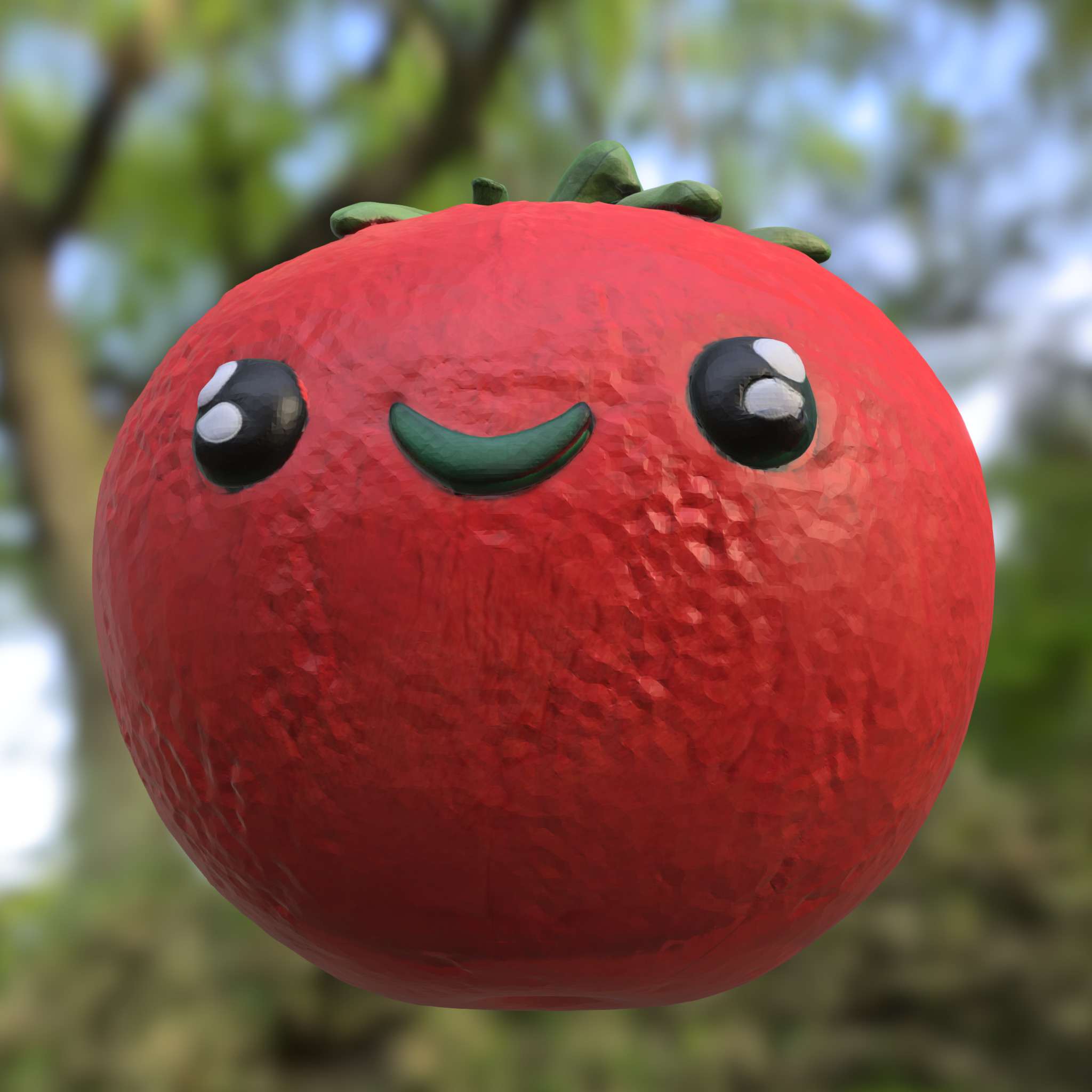 Kawaii Tomato 3D model_3