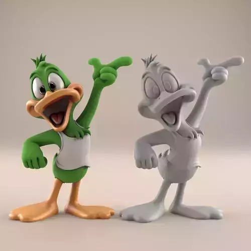 Cute Duck STL Cartoon 3D Print File