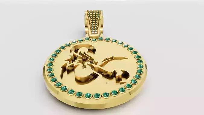 dragon pendant 3D printable model  3D print model