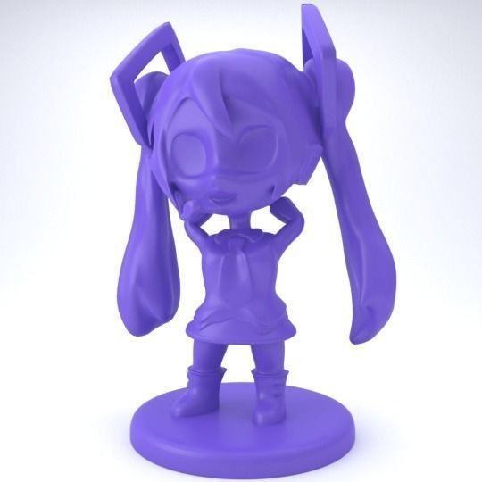 Hatsune Miku Chibi 3D print model_7