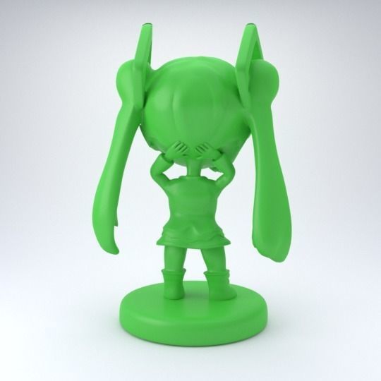 Hatsune Miku Chibi 3D print model_6