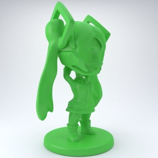Hatsune Miku Chibi 3D print model_5