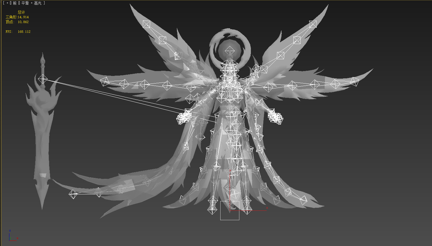 angel Low-poly 3D model_16