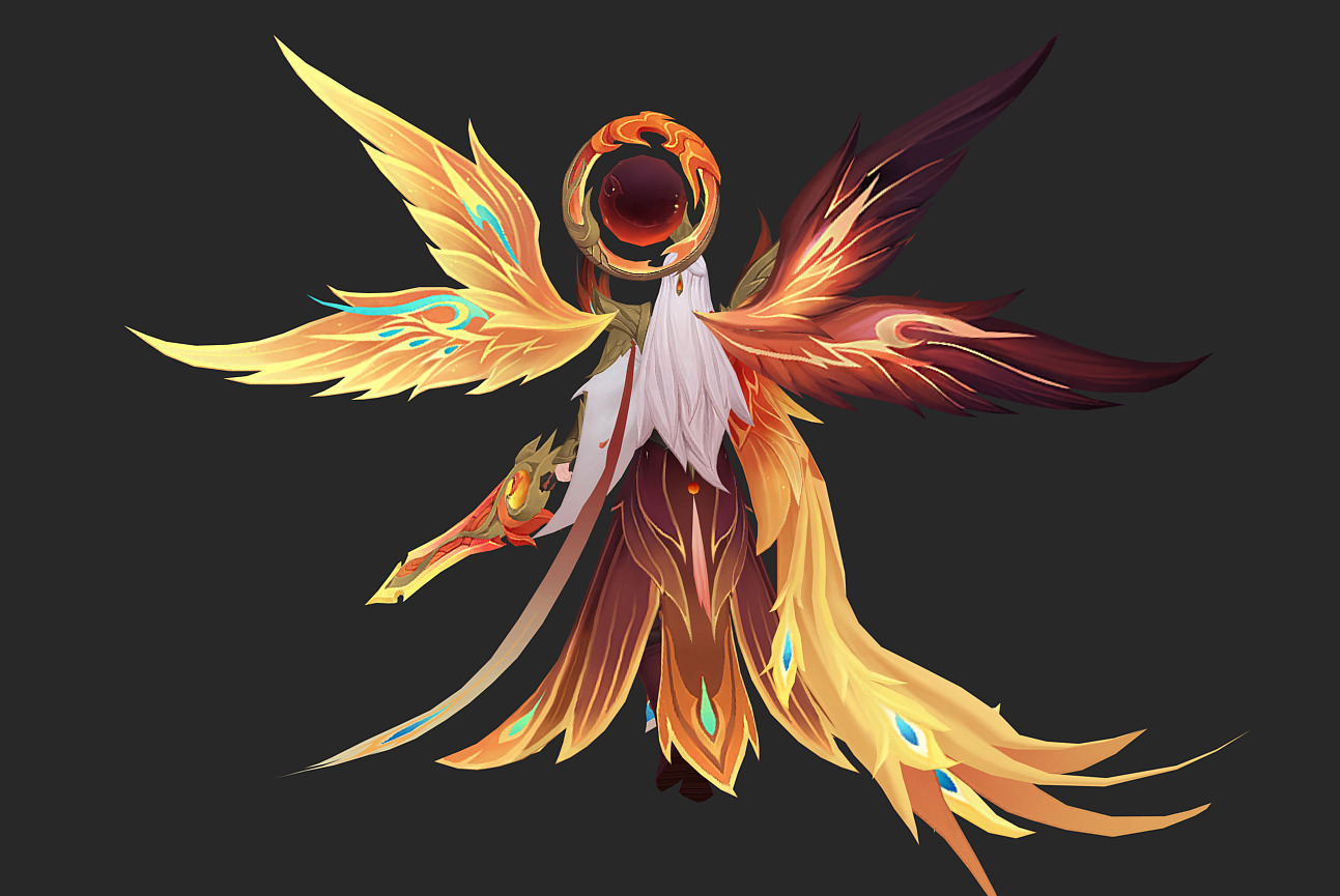 angel Low-poly 3D model_5