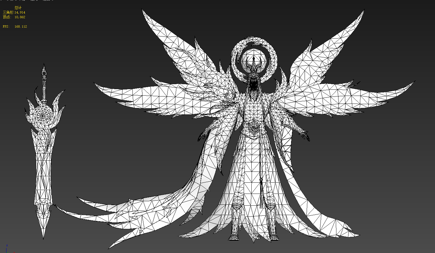 angel Low-poly 3D model_17