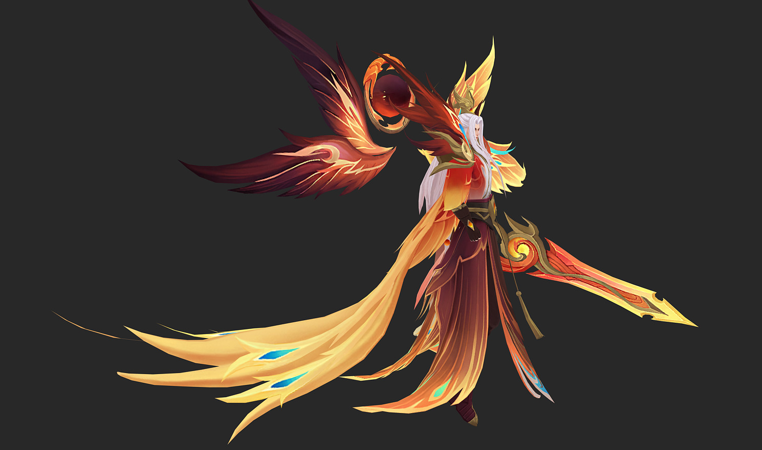 angel Low-poly 3D model_7