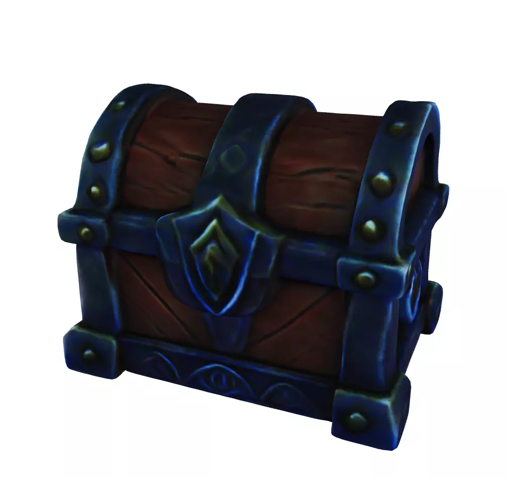 Stylized Treasure Chest Free low-poly 3D model