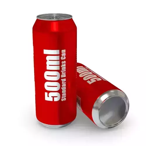 Drinks Can - 500ml Standard Low-poly 3D model