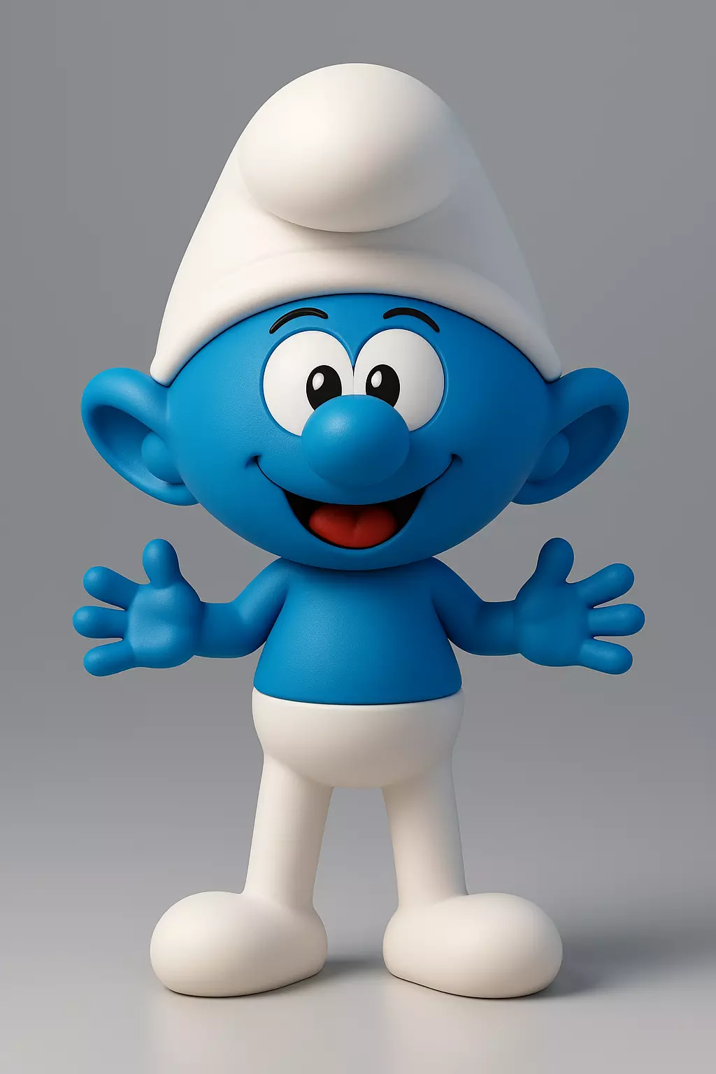 Smiling Smurf 3D print model_0